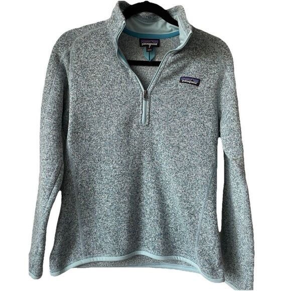 Patagonia Better Sweater Jacket Women Small 1/4 Zip Fleck Blue - Picture 5 of 6